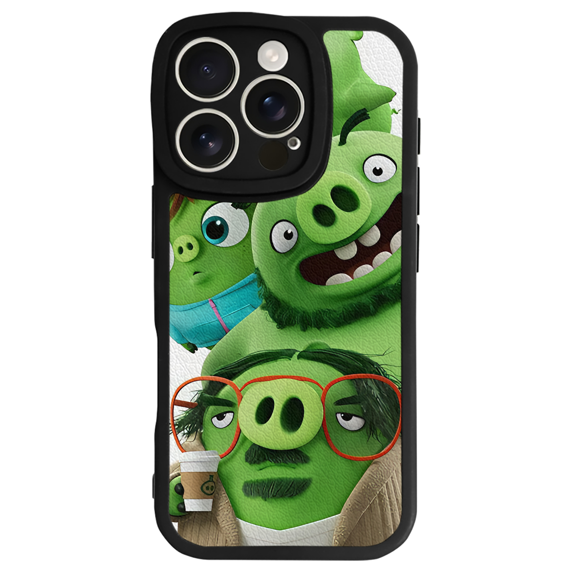 （画像用） Angry Birds アングリーバード 【iPhone 16シリーズ対応】シリコンスマホケース（レザー調） 材質：シリコン